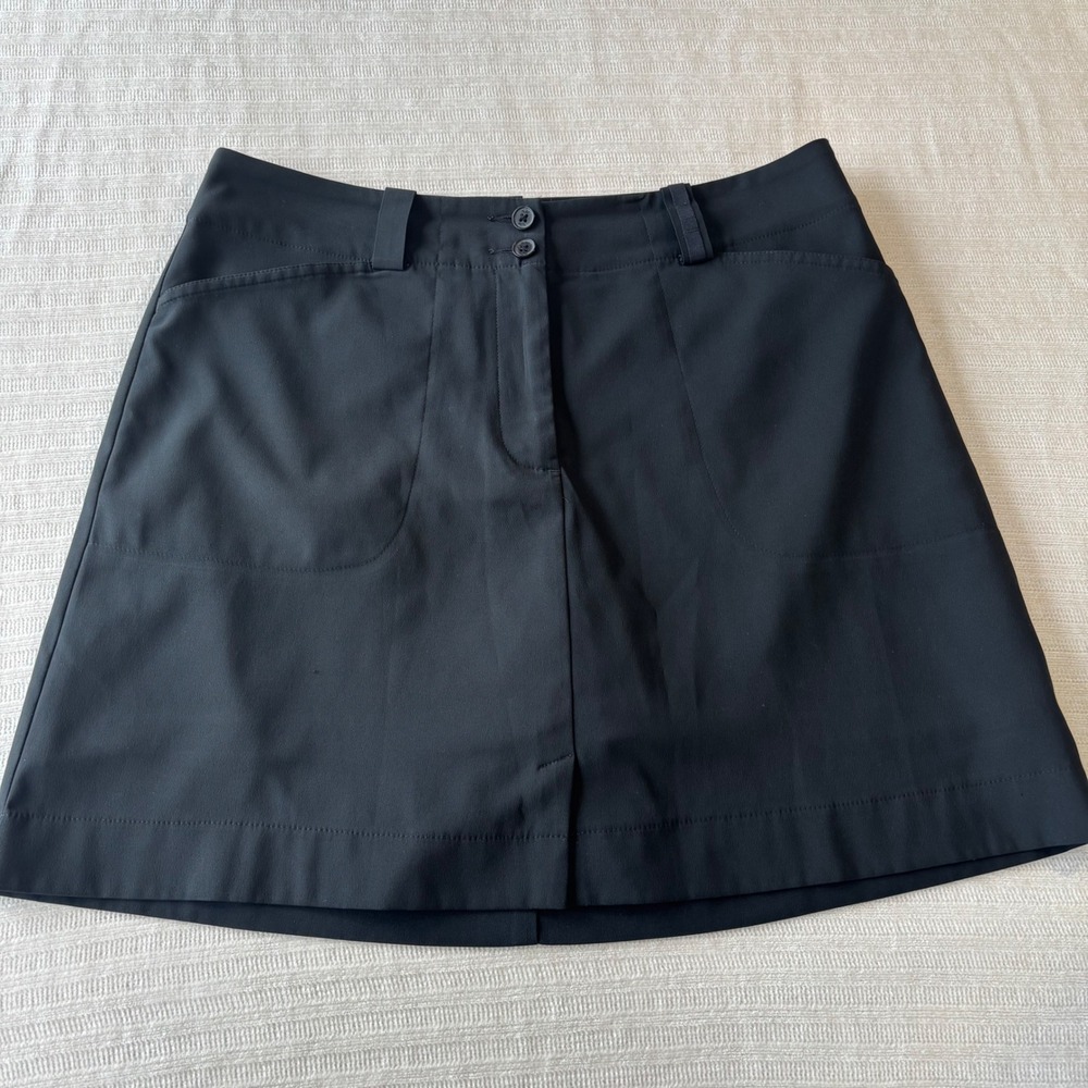 Nike Golf FitDry Women Black Athletic Skort Size 10 256868-010 Skirt with Shorts